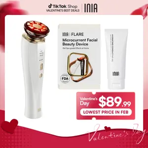 INIA FLARE All-in-One Facial Beauty Device, 3-in-1 Facial Massager Beauty Device for Face and Neck Skin Rejuvenation Lifting/ Tightening/ Infusing, Best Valentine's Day Gift for Her