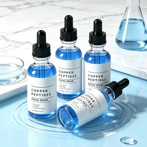 Copper Peptide Serum with Hyaluronic Acid | Anti-Aging Facial Serum, Deep Moisturizing & Nourishing, Firming & Wrinkle Smoothing | Fragrance-Free | Daily Face Serum for All Skin Types | Men & Women, Cruelty-Free, Vegan Skincare