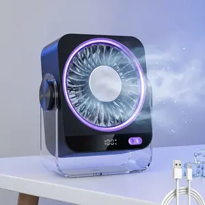 Desktop Fan Turbo，Small Desk Fan Quiet，Rechargeable 5000mAh Battery Powered,180° Tilt Adjustable,Small Personal Fan for Bedroom Office Travel Camping Cruise RV portable handheld fan