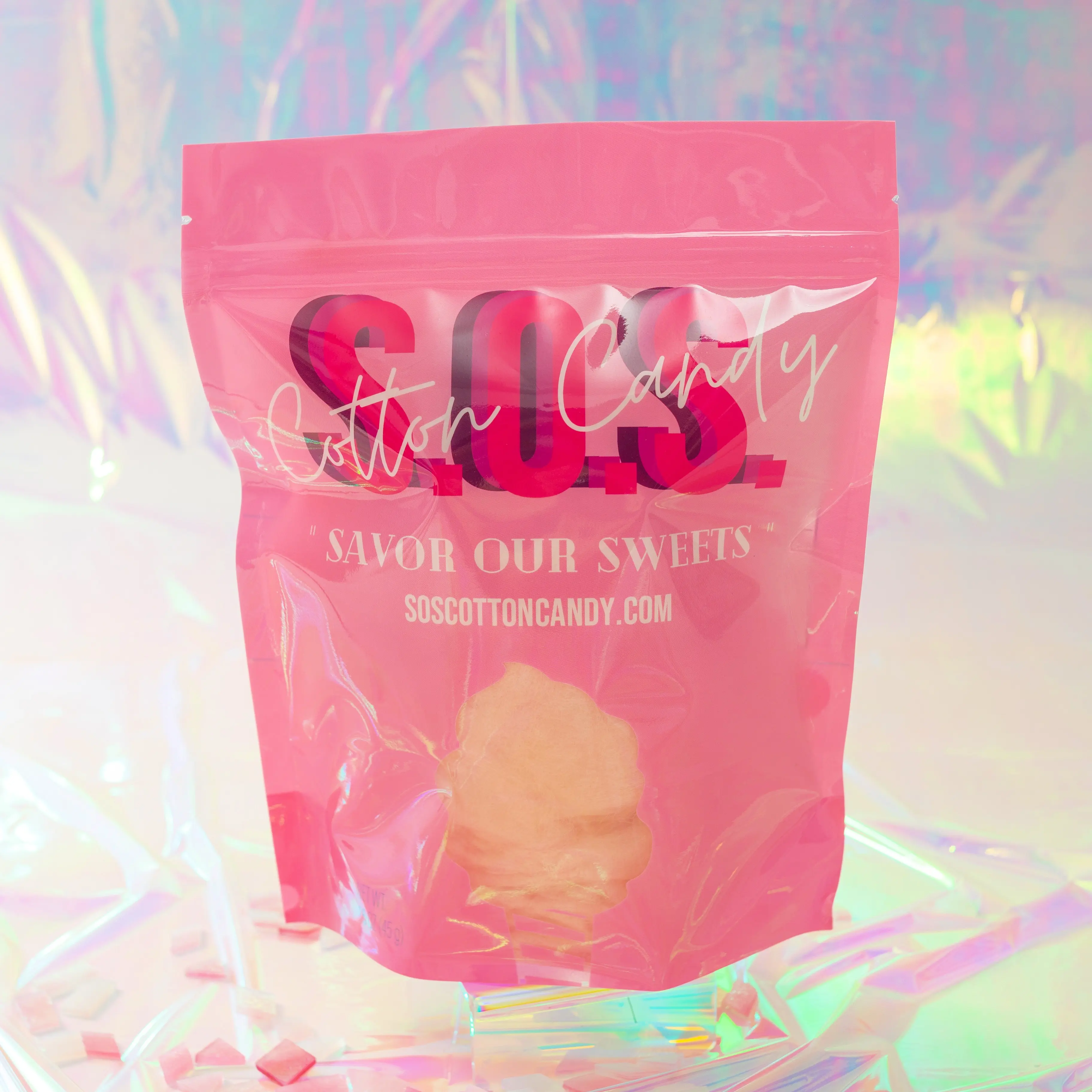 One Bag of Pumpkin Spice Flavored Cotton Candy Bonbon Snack