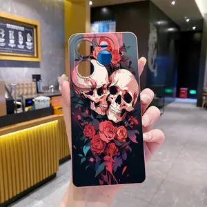 for Compatiable with Infinix Hot 50i 40i 40 Pro Note 12 G96 30 Hot 20 Play 12i 30i 20i 10S 11 Play 11S 10i Smart 8 9 5 Rose Skull Cover Full Len Protective Case