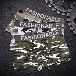 Men's Cotton Camouflage Print Boxer Briefs
