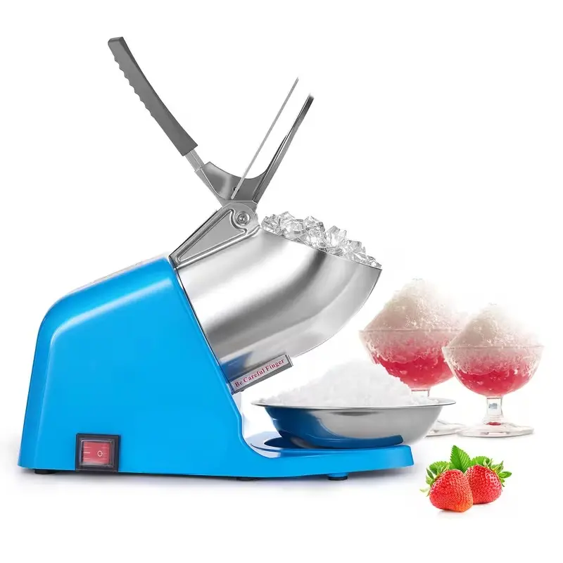 Premium Commercial Ice Crusher Machine 286LBS/H, Fast Electric Snow Cone & Shaved Ice Maker for Professional Use
