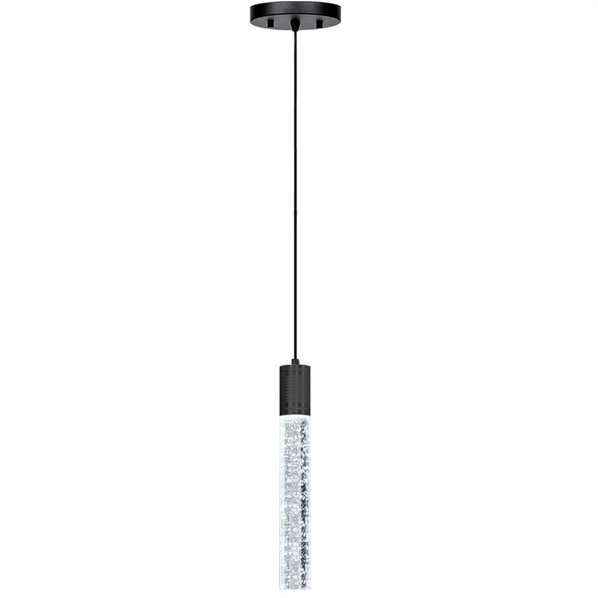 Modern Crystal Pendant Light for Kitchen Island with Day Light Bulbs