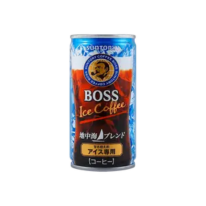 Suntory BOSS Mediterranean Blend Low Sugar Iced Coffee Drink 185g - Refreshing Chilled Brew