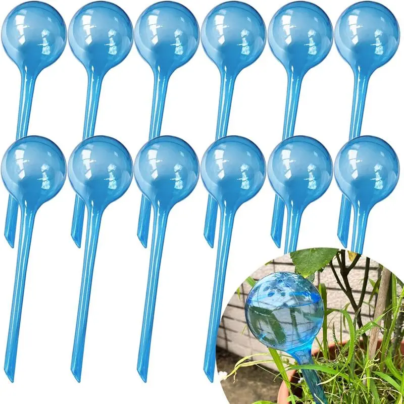 12pcs Plant Watering Globes - Automatic Plant Watering Bulbs, Automatic Watering Stakes for Indoor & Outdoor Potted Plants, Durable Plastic Garden Watering Devices