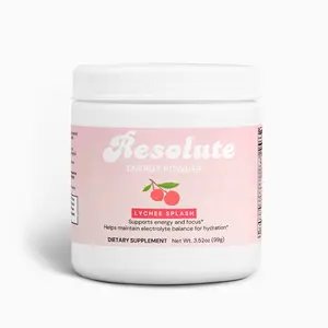 Resolute Lychee Splash Sugar Free Flavored Energy Powder | Energy and Focus Supplement
