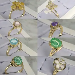 Size #7. Hermosos anillos . Gold-plated 14k