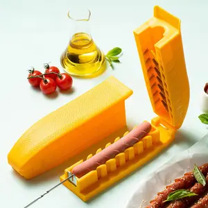 3 in 1 Sausage Hot Dog Cutter, Creative Flower Shaped Sausage Cutter, Kitchen Gadget for Grilling, Barbecue, Party Food Decoration