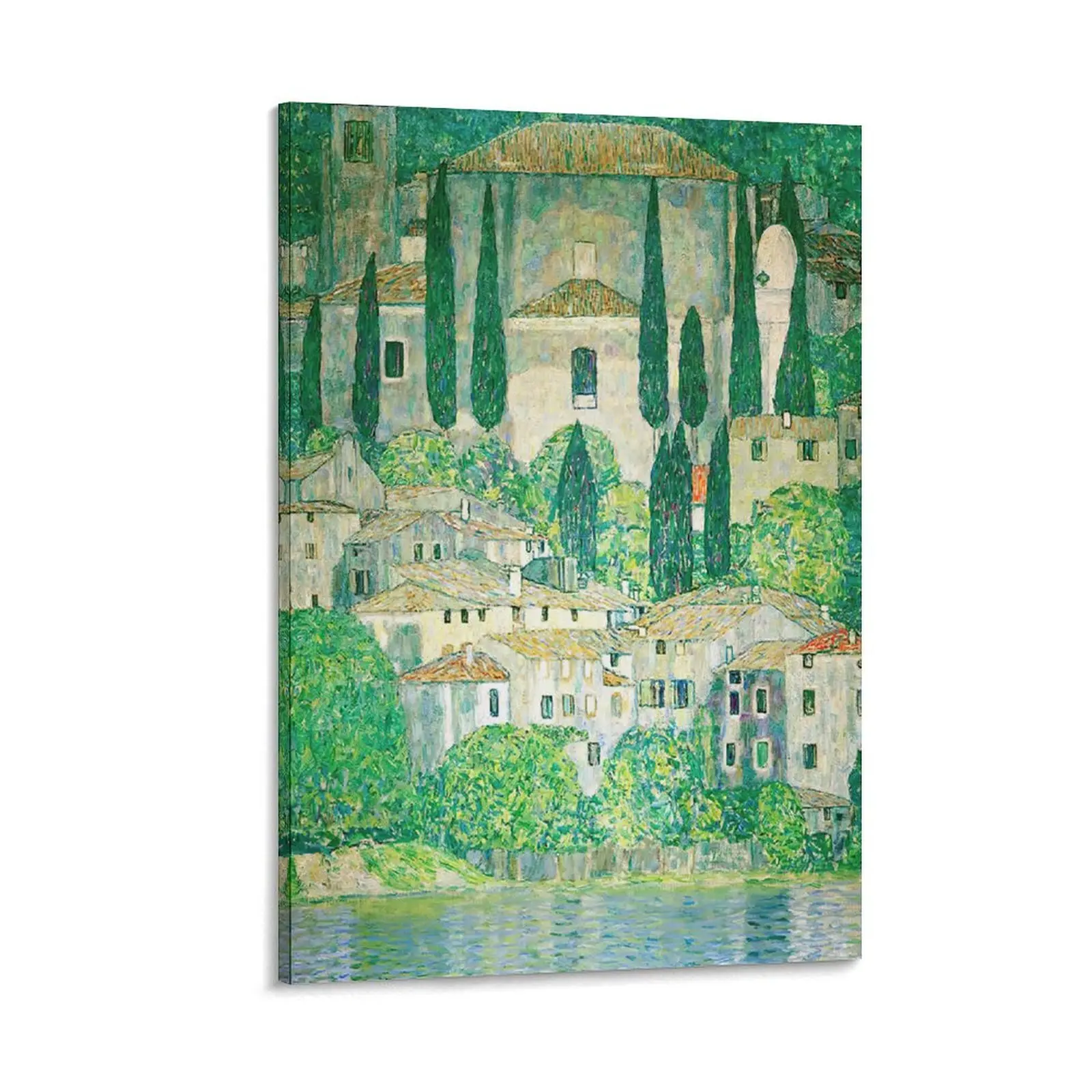 Gustav Klimt's Kirche in Cassone Canvas,art Poster Ideal for Home Decor. Add Klimt's Elegance to Your Space. Poster Canvas Wall Art For Bedroom Decor Bar Office Room Decor Gift