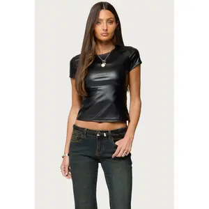 Raphaela Faux Leather Top