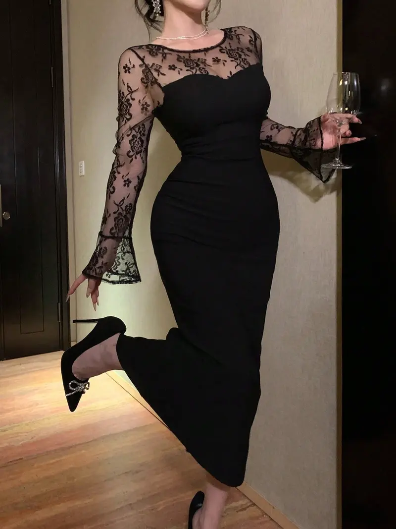 black formal dresses with sleeves - TikTok Shop black formal dresses with sleeves - TikTok Shop