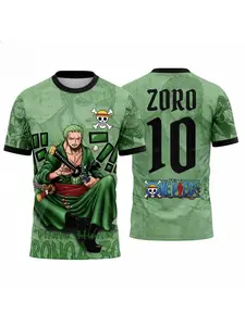 2026 One Piece Graphic T-shirt Japanese anime football jerseys Sports Dry Quickly Clothing Tee Streetwear for Men