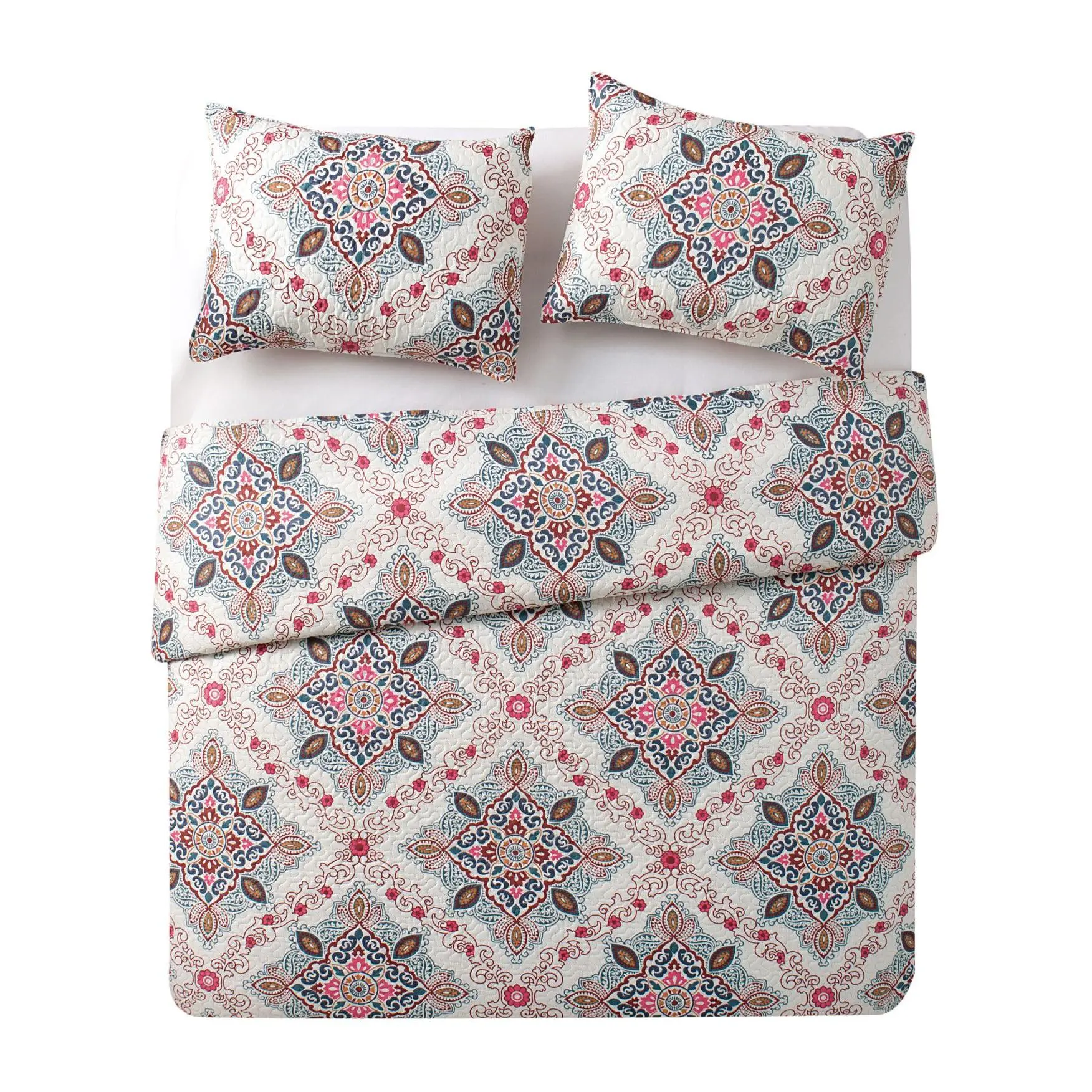 VCNY Home Wyndham Medallion Quilt Set, Full/ Queen