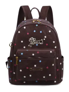 High-Quality Dark Star Print Backpack, Pug Embroidery Design, Student School Bag, Retro Vintage Style, Lightweight Durable