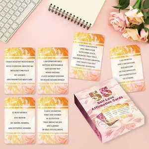55 Self-Love Affirmation Cards, Inspirational Positive Quotes Deck, Motivational Greeting Cards Set, Daily Positivity & Encouragement