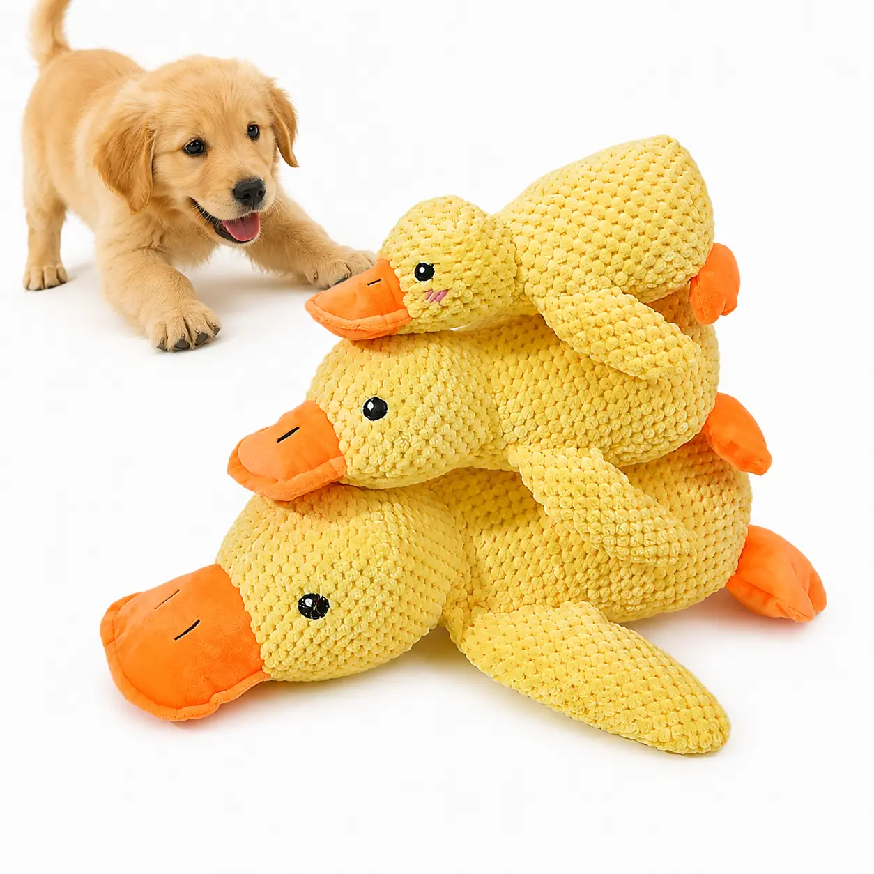 2-Pieces Plush Squeaky Dog Toy, Interactive Chew Toy for Puppies and Small Dogs, Durable Teething Toy for Boredom Relief, Indoor Play & Entertainment