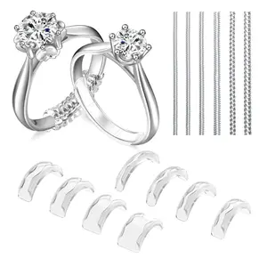 Invisible Ring Size Adjuster 14PCS | Silicone Ring Guards & Tightener for Loose Rings | Transparent Ring Resizer for Women & Men