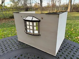 Medium Doll Room Box w/ Bay Window  | 1/6 Scale Miniature DIY Space for Dolls  | Perfect for Custom Scenes & Creative Play!