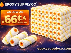Epoxy Supply Co 4" Mini Rollers for Epoxy Paint & Polyurea Coatings - 100 Pack Dense Fiber for Smooth Even Coverage Low Shed Low Lint Finish