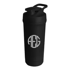 Personalized Round Monogram 27 oz. Stainless Steel Protein Shaker Bottle Drinkware Insulated Water Bottles