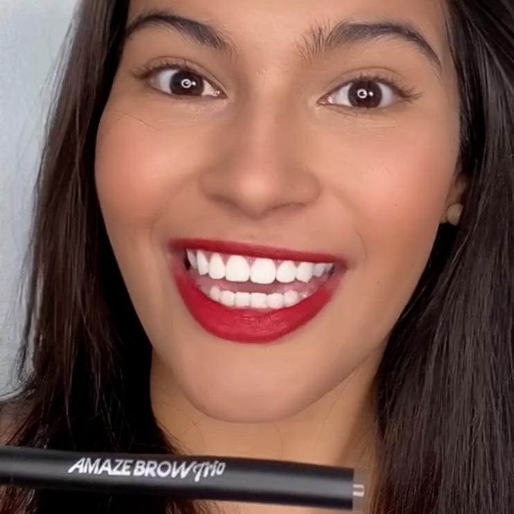 MasterGlam - Amaze Brow - Trio | Tinted Peptide Serum Brow Growth Pen for Thicker Brows Makeup Cosmetic