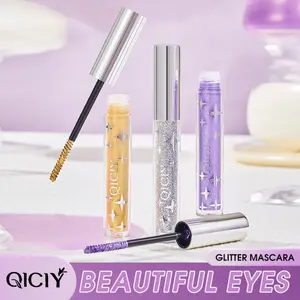3 Color Glitter Mascara Silver, Gold & Purple| Shimmer & Sparkle for Stunning Eye Looks Lengthening Volumizing Colorful Mascara