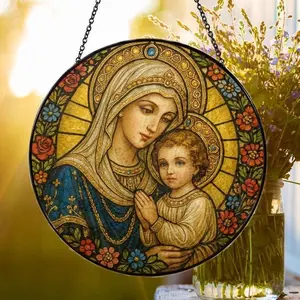 Mother Mary And Child Jesus Suncatcher - A Blessed Gift of Love & Faith!