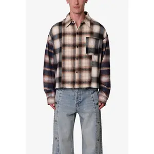Paneled Flannel Shirt - Multi