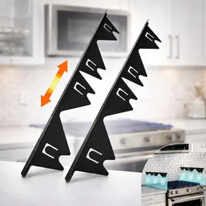 Stainless Steel Stove Slit Guard, 1/2 Counts Retractable Stove Slit Cover, Heat Resistant Stove Slit Guard, Household Kitchen Utensils & Gadgets