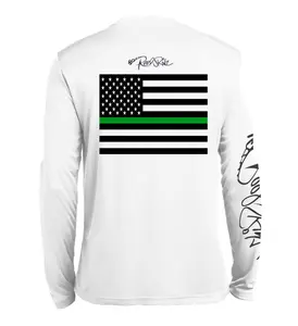 Reelskinz Long Sleeve Thin Green Line Fishing Shirt - SPF 50 Rated