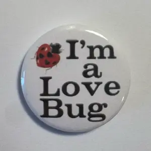 I’m a love bug 1.25 inch Pin Button Badge - HANDMADE | pinback buttons pins ladybug nature twee style 90s vintage trinket button