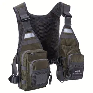 Bassdash FV08 Ultra Lightweight Fly Fishing Vest For Men And Women Portable Chest Pack One Size Fits Most