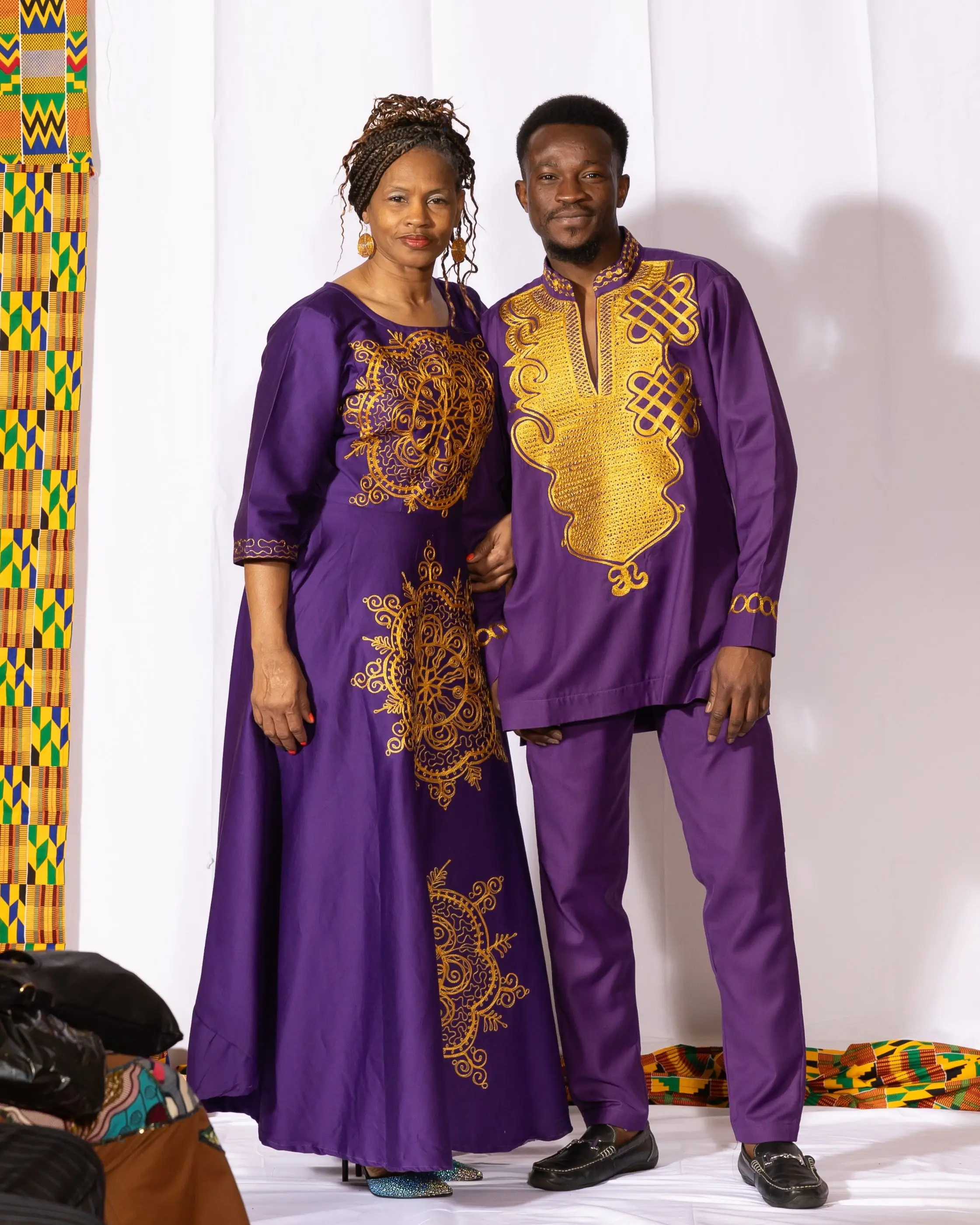 Authentic Royal African Embroidered Couple Outfit
