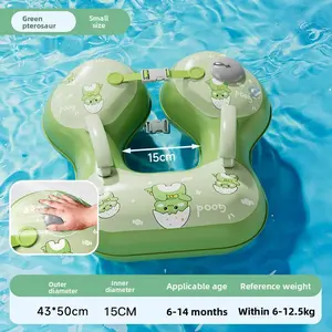 Cartoon Baby Swim Ring Press-Inflate Underarm Float for Babies & Toddlers 6-14 Months Thickened Durable Material Safe Fun Water Adventures