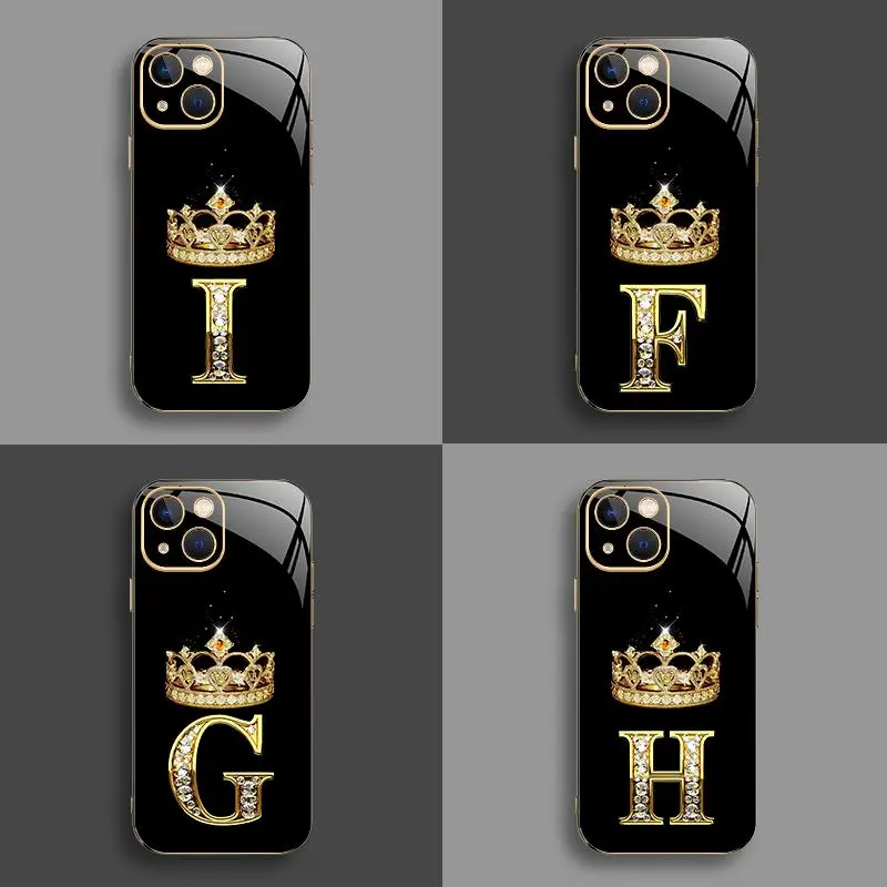 iPhone 13 Metal Cellphone Cover - High-End Crown Electroplated Gold Edge, Business-Style, Explosion-Proof, Shockproof, Anti-Fingerprint, Affordable Protection Accessory for Mobile Devices