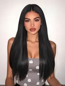 28 Inch Long Straight Wig, Natural Middle Part Wigs for Women, Synthetic Heat Resistant Hair, Daily Use, Valentine's Day Gift