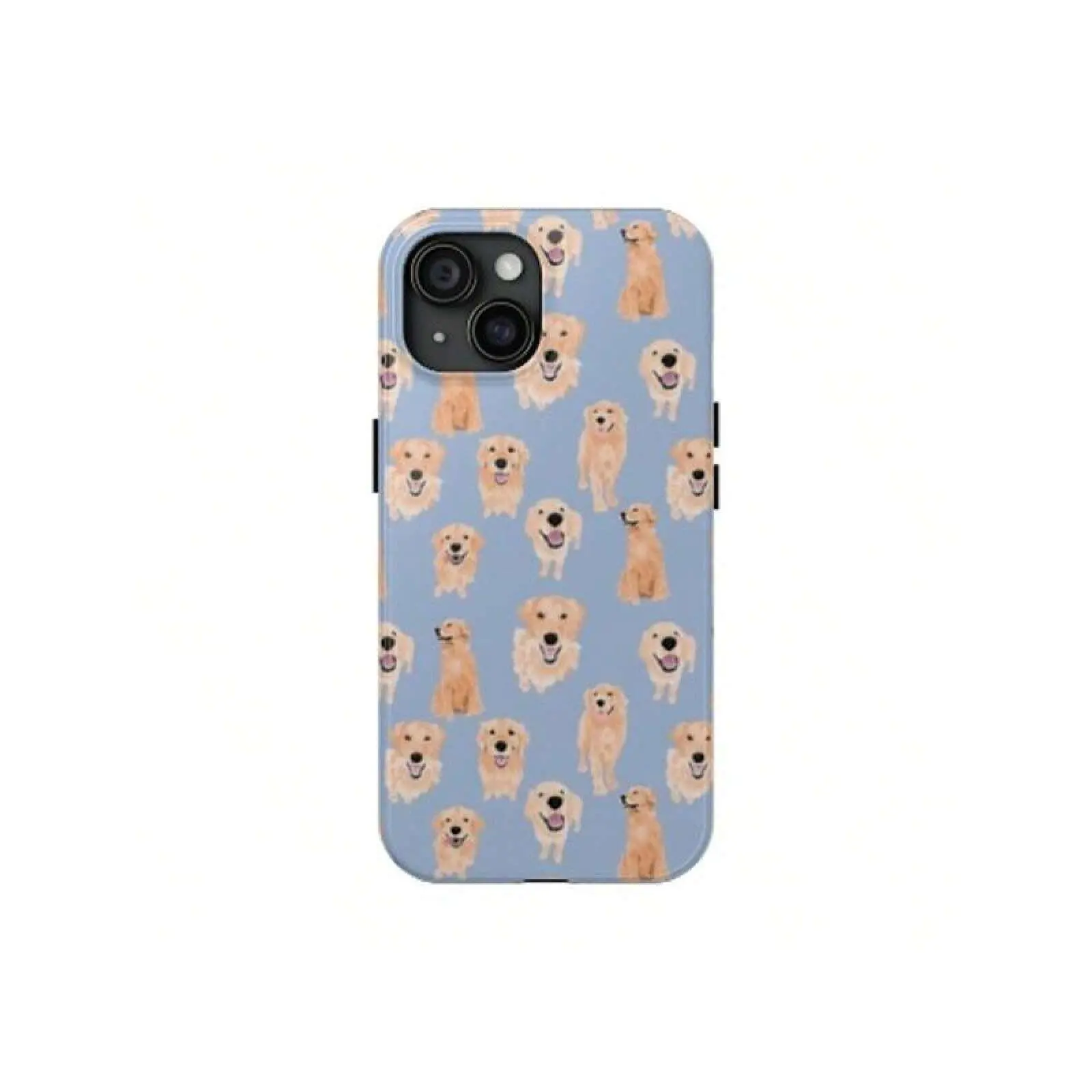 Shockproof Patterned Golden Retrievers on Blue TPU iPhone Case - Mobile Phone Accessories for iPhone XS, XS Max, 11, 12, 13, 14, 15, Local, Iphone 15