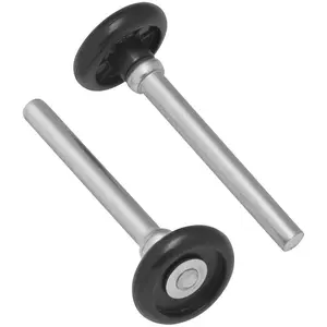 National Hardware N280-073 V7603 Standard Rollers in Plain Steel, 2 pack,1-3/4" roller, 4" stem, 7/16" shaft
