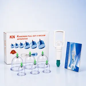 6-Piece Vacuum Cupping Massage Cup Set with Manual Hand Pump, Massage Tool for Muscle Soreness Relief & Full Body Relaxation