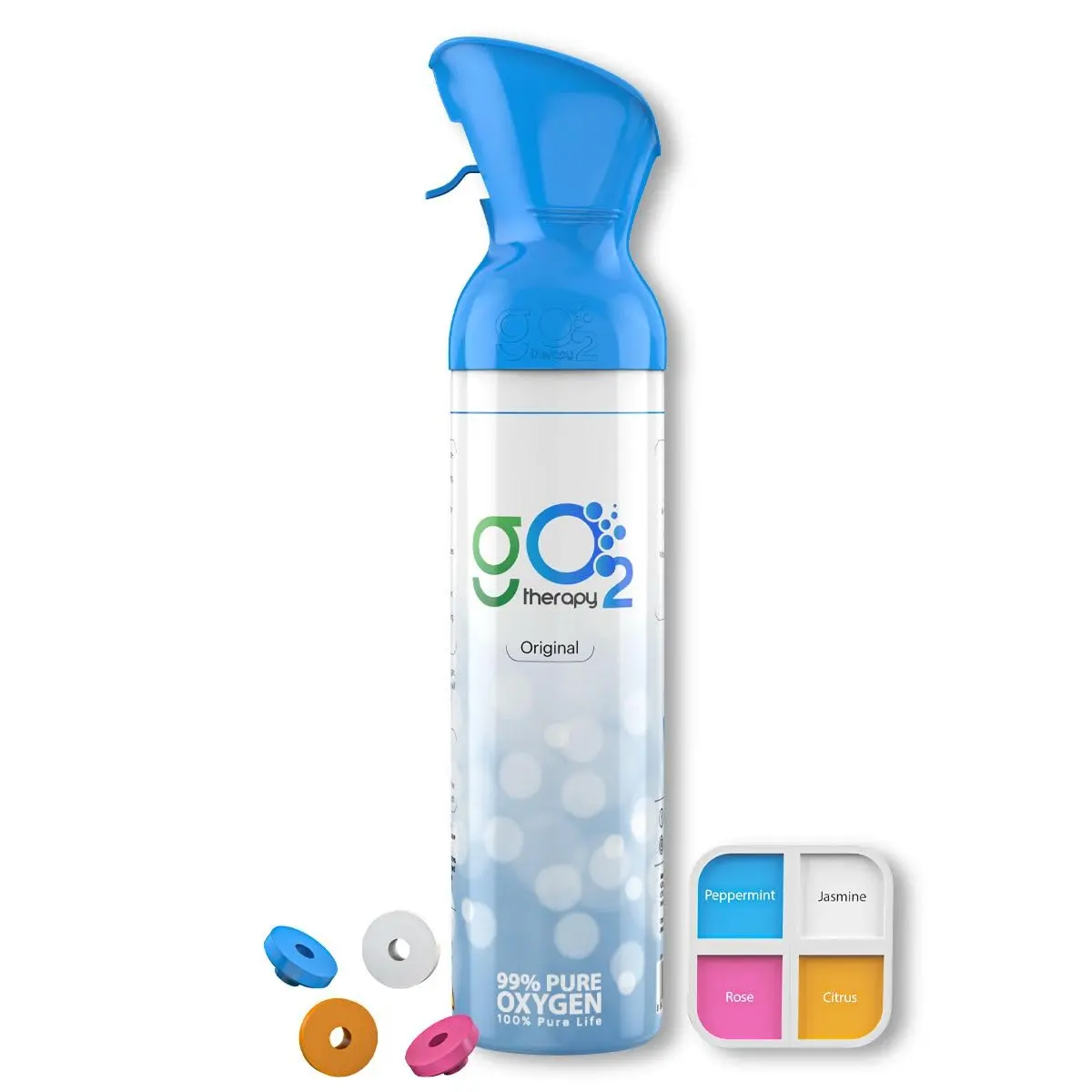 gO2Therapy Portable Oxygen Canister with Fragrance Options for Sports and Travel – Up to 450 Inhalations