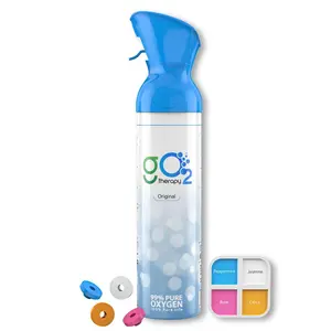gO2Therapy Portable Oxygen Canister with Fragrance Options for Sports and Travel – Up to 450 Inhalations