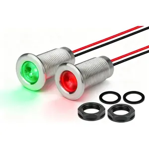 IP68 Waterproof LED Boat Navigation Lights, Red and Green Bow Marine Deck Lights for Night Fishing, Suitable for Pontoon Bas Dinghy Jon