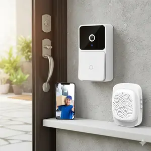 Smart Wireless Video Doorbell Camera: HD Night Vision, WiFi Home Security System with 2-Way Talk & Cloud Storage. Perfect for Smart Home Safety & Easy Monitoring. Get Real-Time Alerts & Secure Your Peace of Mind Today!