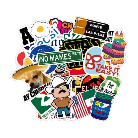 30 Funny Mexican Meme's Sticker Pack - Durable 3mm Stickers, All-Season & Dishwasher Safe Decorative Vinyl Sticker Set. Ornaments