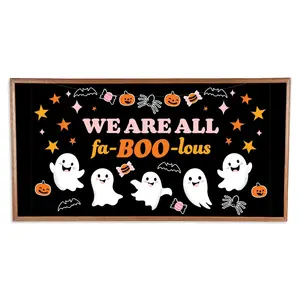 Halloween Ghost Pink Bulletin Board Set - 50 pieces
