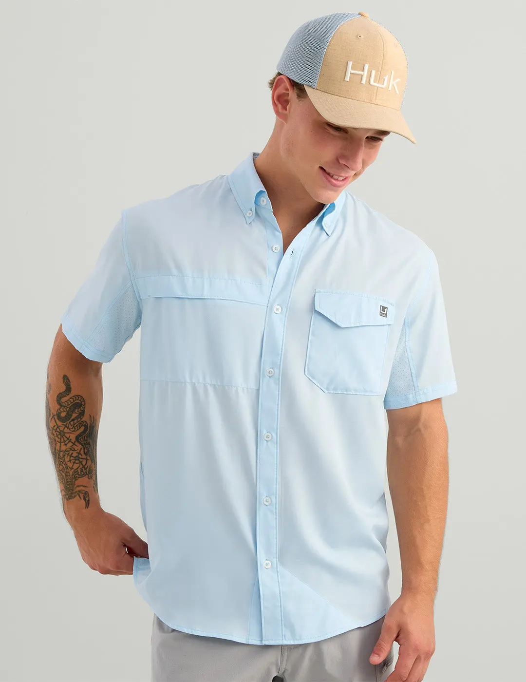 HUK Tide Point Short Sleeve Button-Down