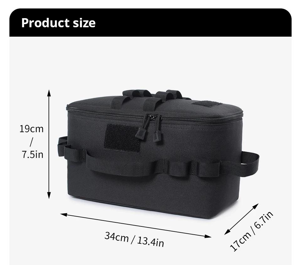 Outdoor Camping Storage Bag Large Capacity Ground Nail Tool Bag Gas Canister Picnic Cookware Utensils Kit Bag