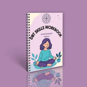 Dbt Skills Handbook Emotion Regulation Worksheets, Treatment Tools for Autism Adhd Borderline Personality Disorder, Self-Care Relaxation Activities, Self Improvement Journal, Spiral Bound Notepad