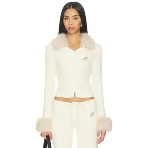 Juliet Johnstone Waffle Knit Cardigan in Cream